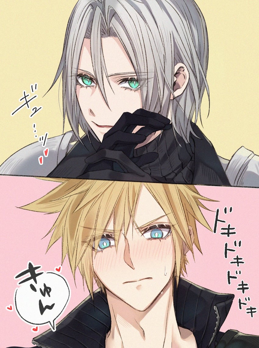 cloud strife and sephiroth (final fantasy and 3 more) drawn by lyell_ff14