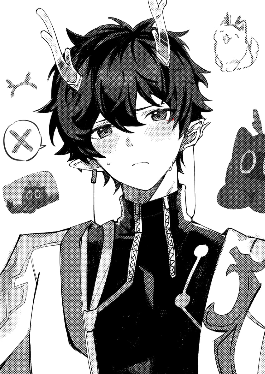 dan heng (honkai and 1 more) drawn by oyu_(oyusame_030)