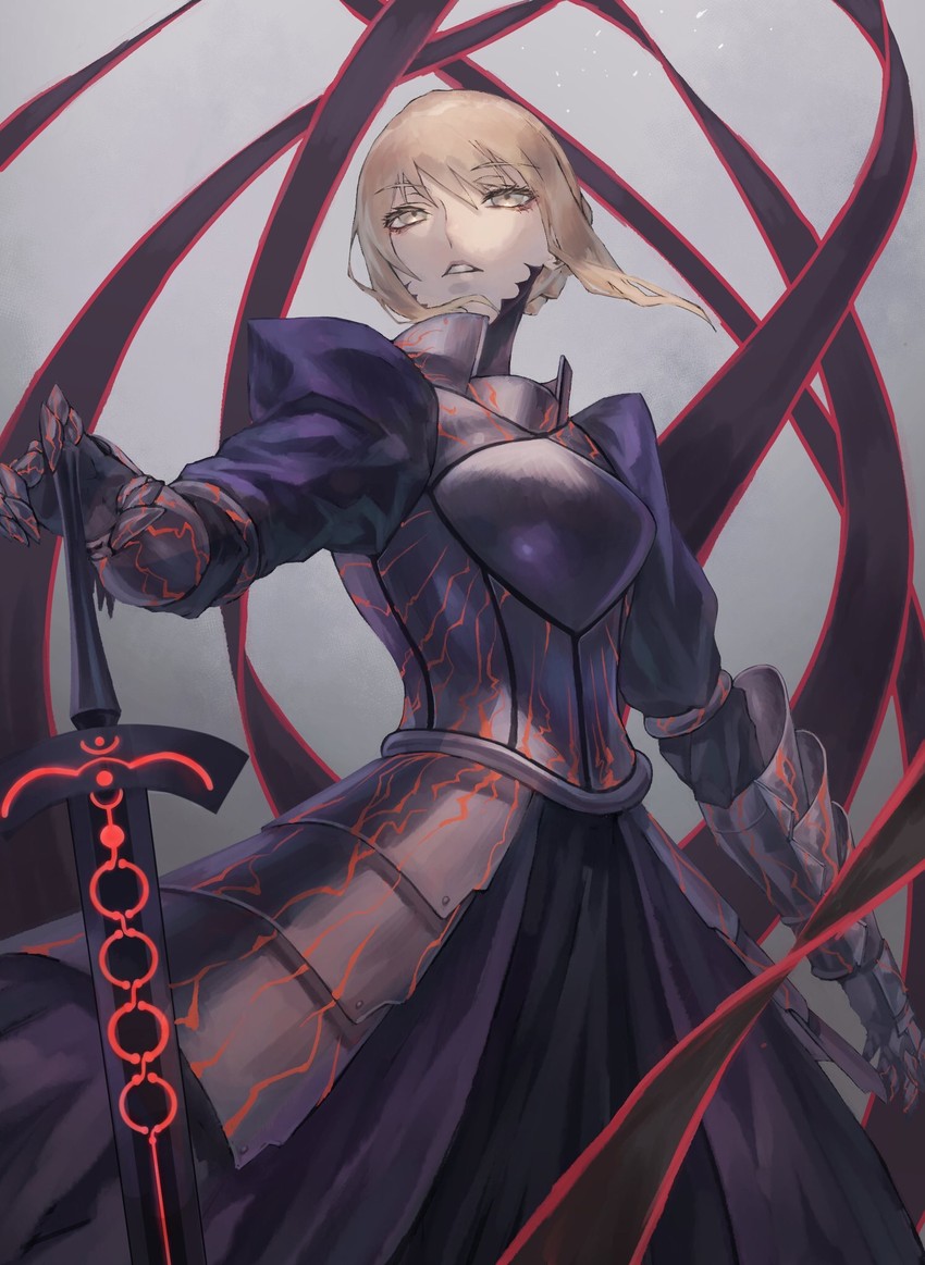 artoria pendragon and saber alter (fate and 2 more) drawn by makitoshi0316