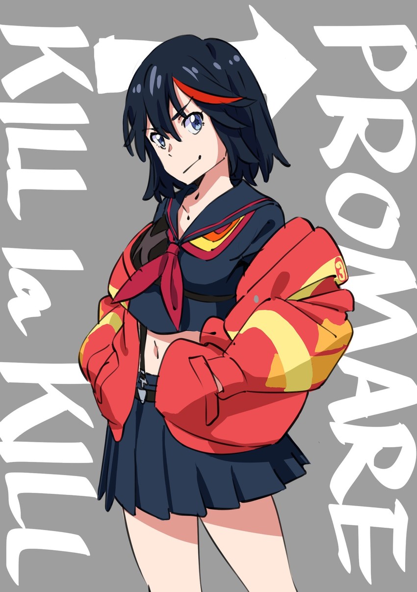 matoi ryuuko and senketsu (kill la kill) drawn by saitou_kengo