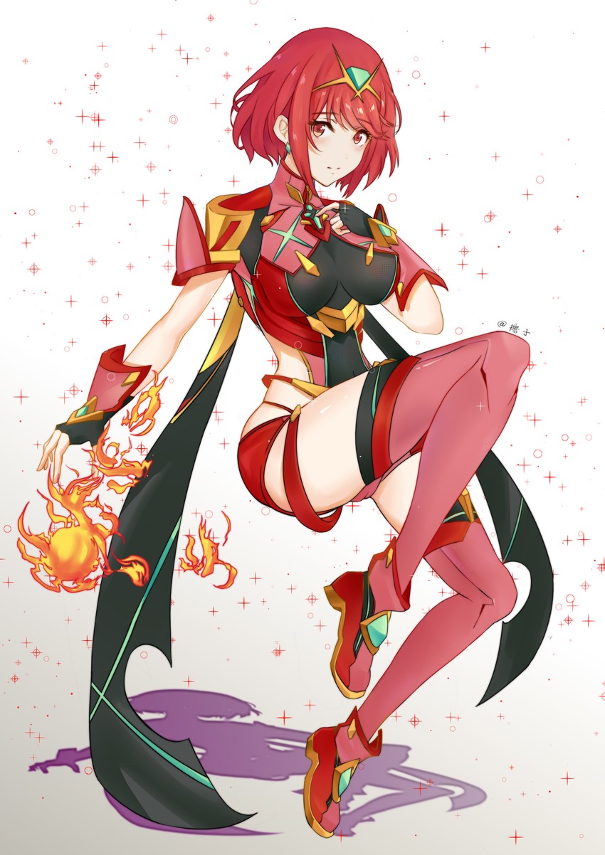 pyra (xenoblade chronicles and 1 more) drawn by ca_zi