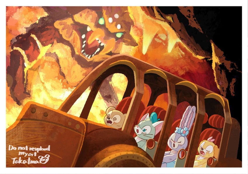 duffy the disney bear, stellalou, gelatoni, and cookieann (disneyland and 1 more) drawn by takatmaorange