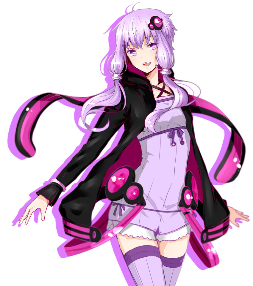 yuzuki yukari (vocaloid and 1 more) drawn by sasa0205