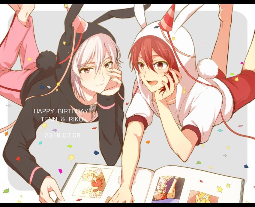 nanase riku and kujou tenn (idolish7) drawn by nau_(rg_sn79)