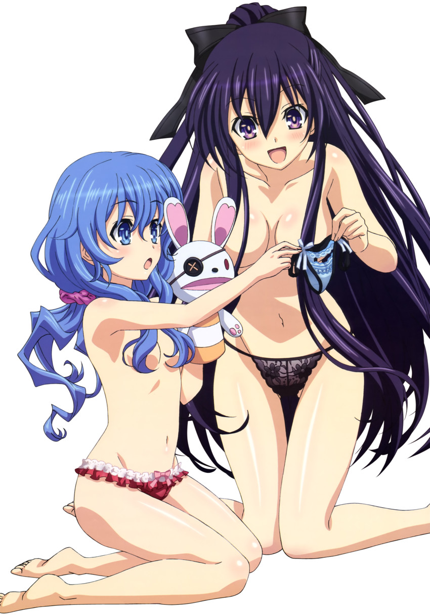 yatogami tohka, himekawa yoshino, and yoshinon (date a live) drawn by mg_renders