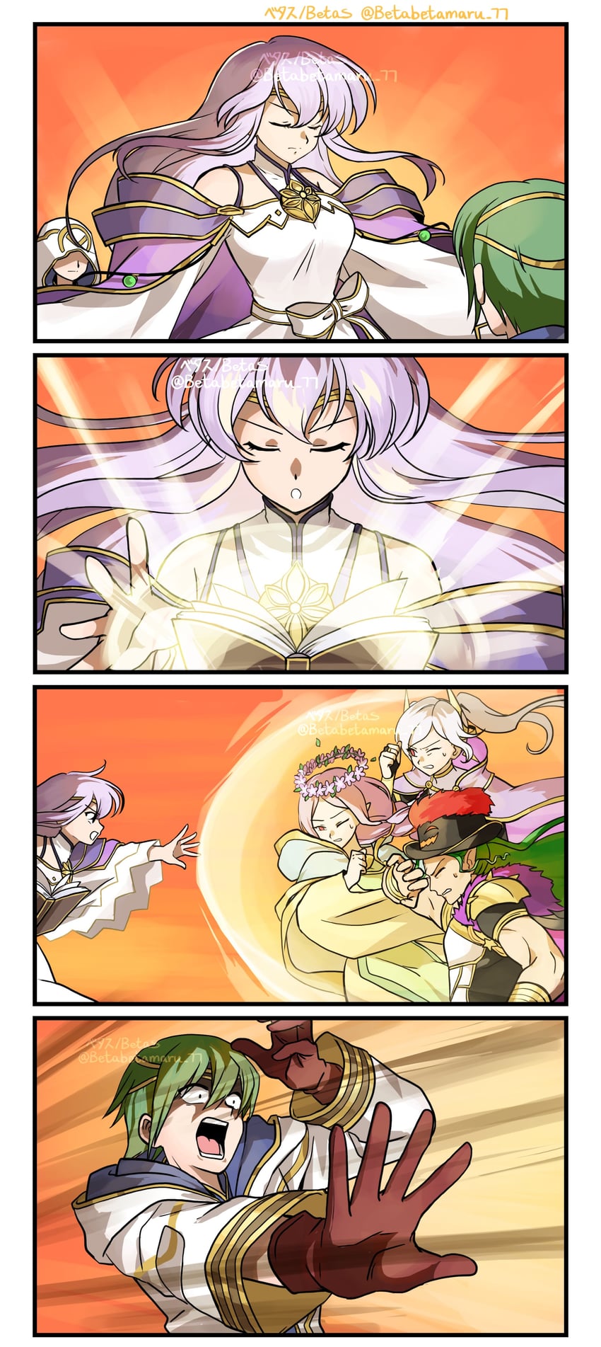 female robin, kiran, male kiran, julia, duma, and 1 more (fire emblem and 6 more) drawn by betabetamaru