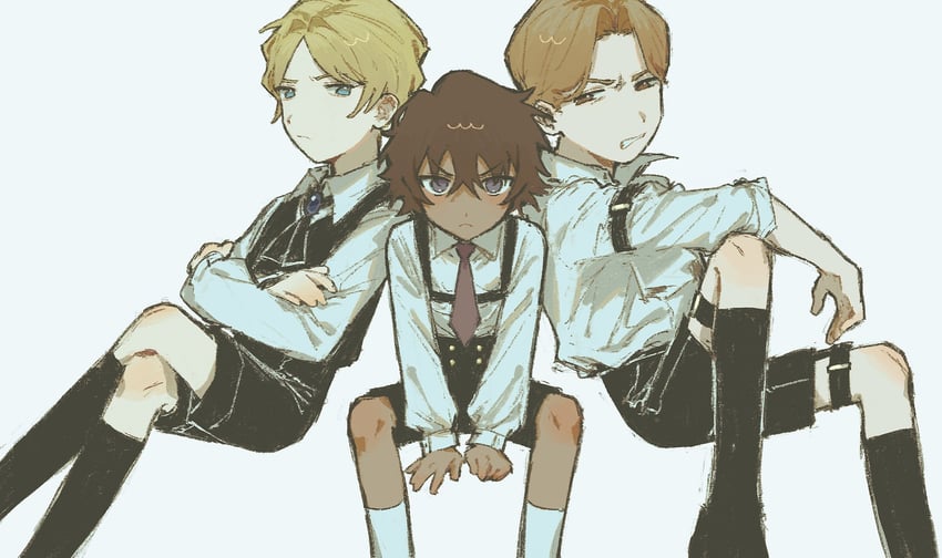 heathcliff, hindley, and linton (project moon and 1 more) drawn by yobunkiii