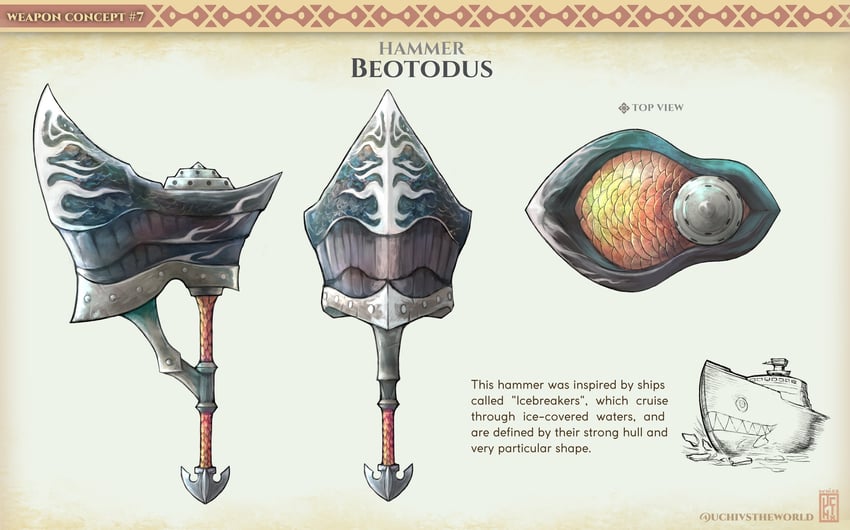 beotodus (monster hunter and 2 more) drawn by uchi_vs_the_world