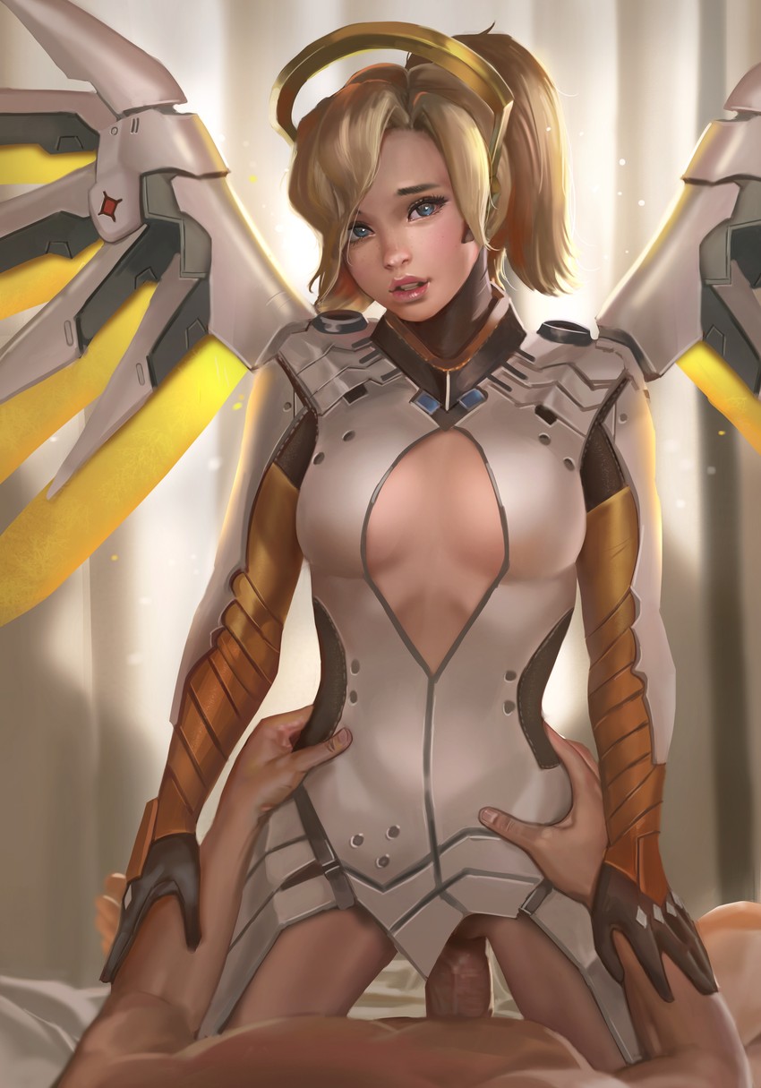 mercy (overwatch and 1 more) drawn by hoo_bamon