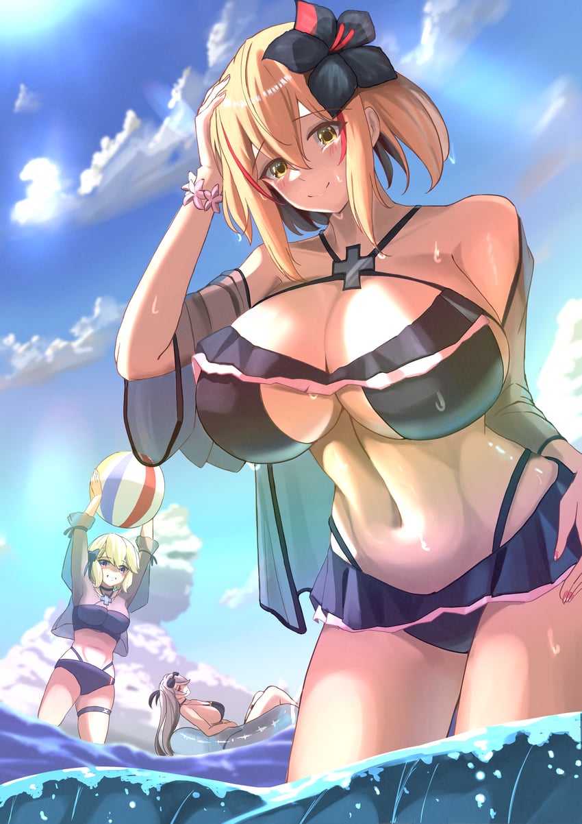 prinz eugen, z23, and roon (azur lane) drawn by namazake