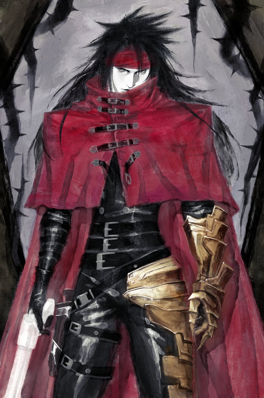 vincent valentine (final fantasy and 3 more) drawn by shyuuwei