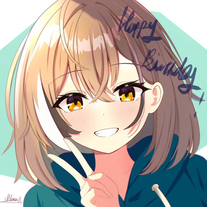 nanashi mumei (hololive and 1 more) drawn by akamiya_mumu