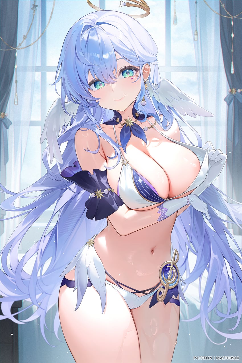 robin (honkai and 1 more) drawn by machi_(machi0910)