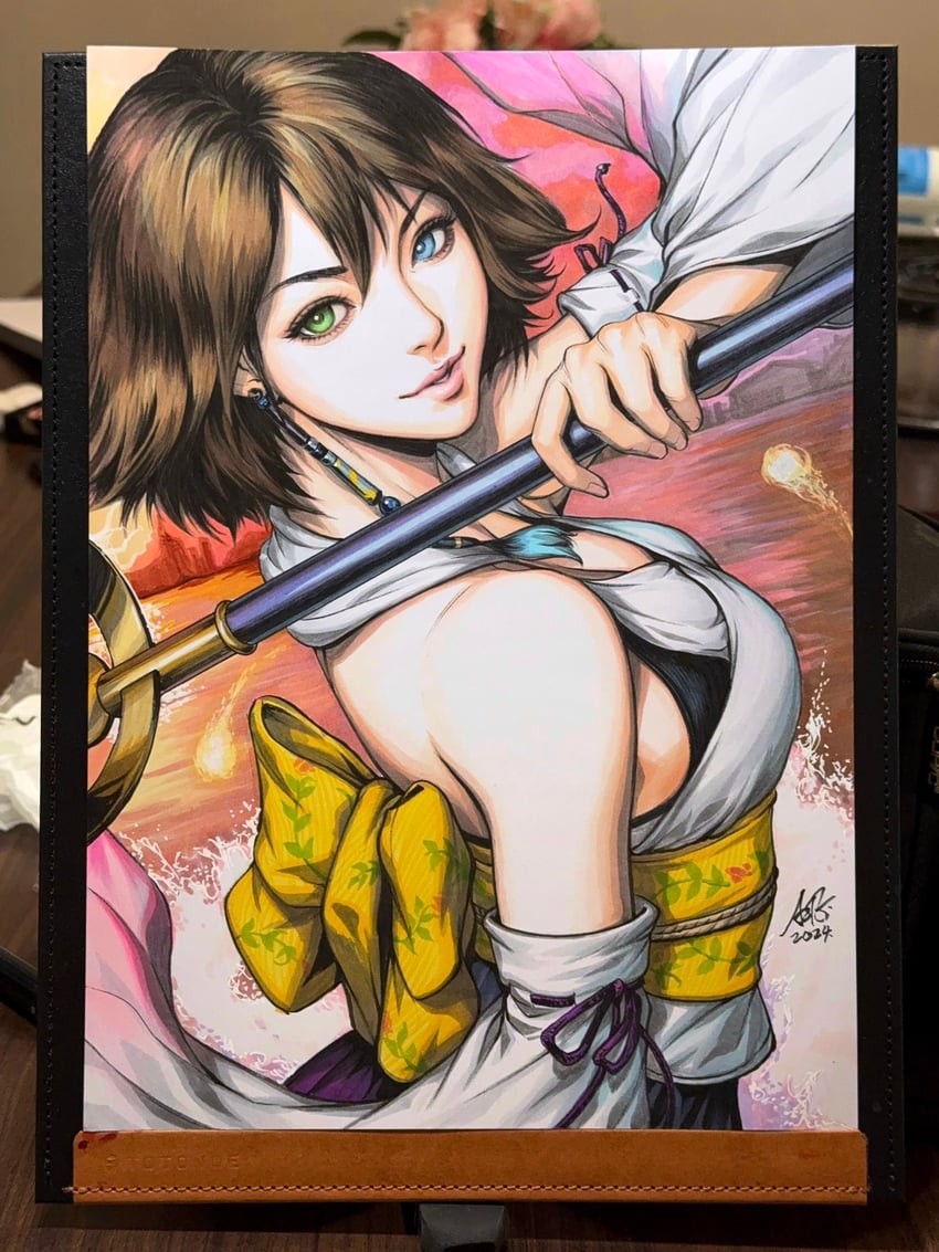 yuna (final fantasy and 1 more) drawn by stanley_lau