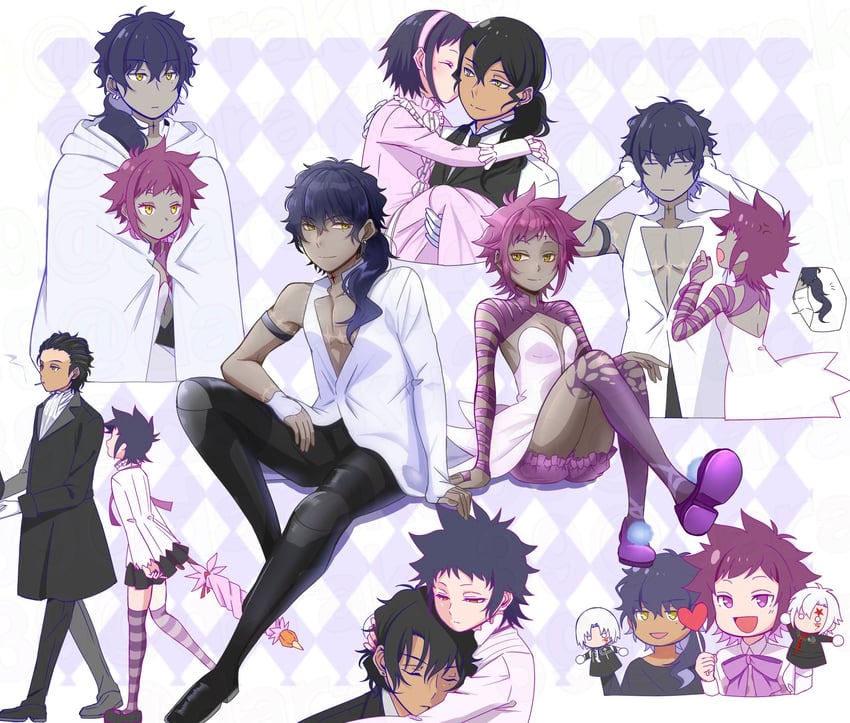 allen walker, road kamelot, tyki mikk, and lero (d.gray-man) drawn by daraku_(daraku39)
