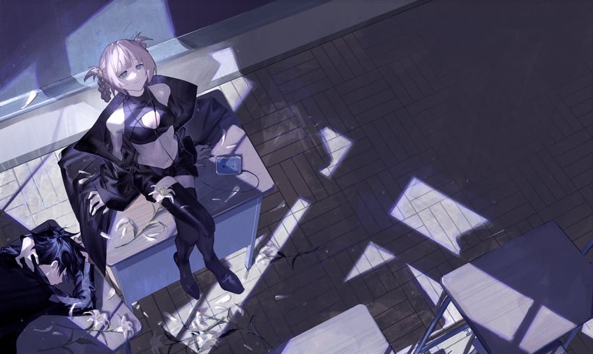 nanakusa nazuna and yamori kou (yofukashi no uta) drawn by matsuura_kento
