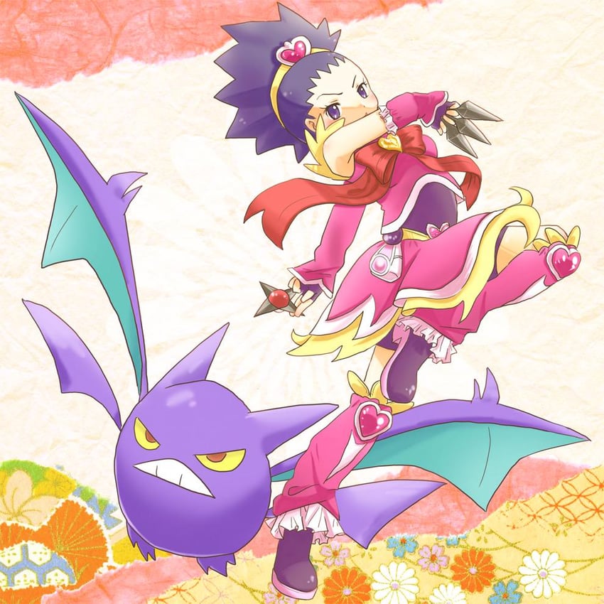 crobat, cure bloom, and janine (pokemon and 3 more) drawn by c_notaso