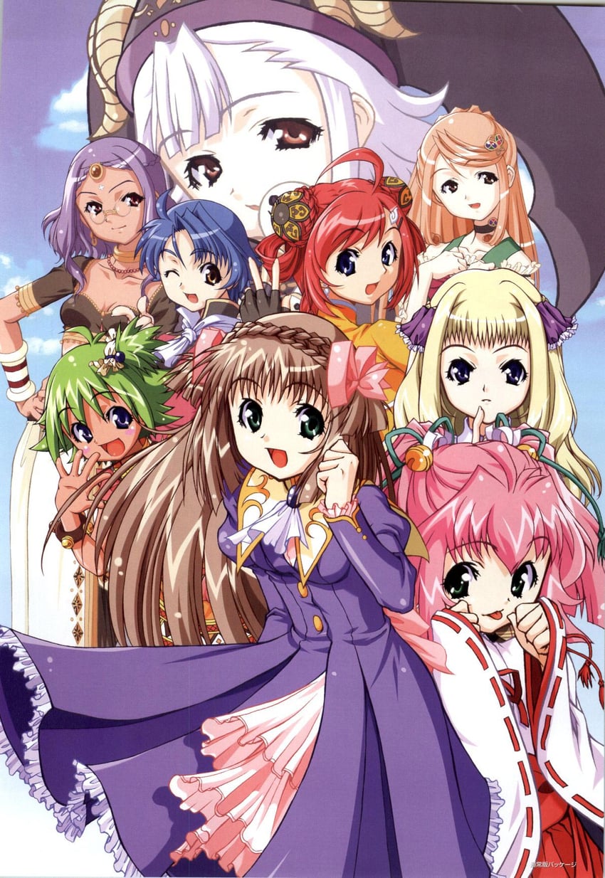celery periwinkle, sorrel nasturtium, cherry maple, scarlet clover, thyme moschata, and 4 more (bistro cupid and 1 more) drawn by pandaki_(aki)