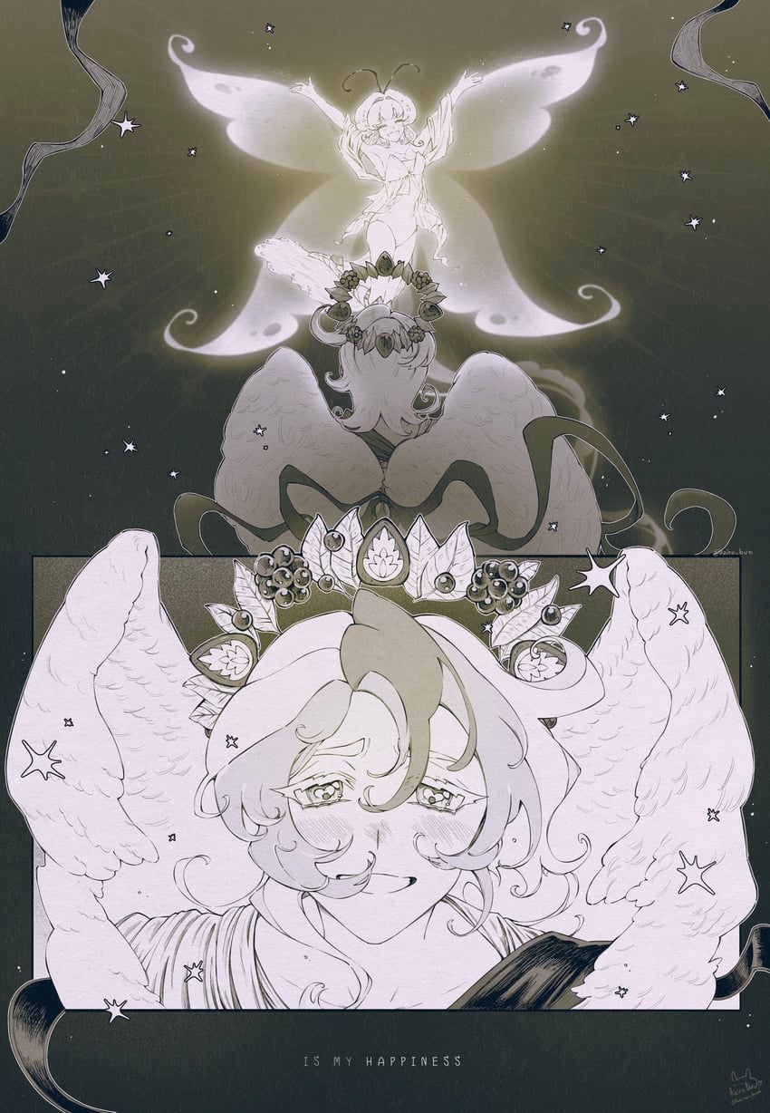 sugarfly cookie and pavlova cookie (cookie run and 1 more) drawn by kairo_bun