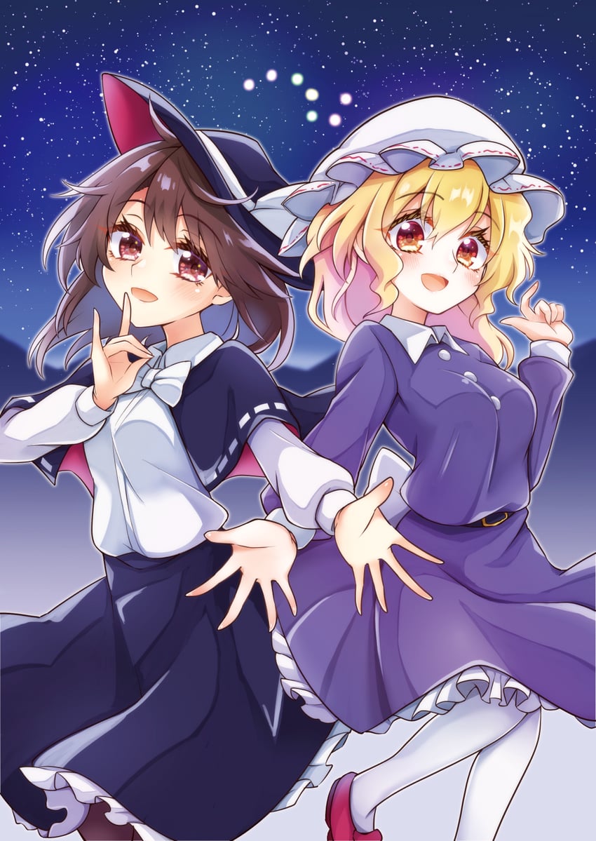 usami renko and maribel hearn (touhou and 1 more) drawn by keyaki_chimaki