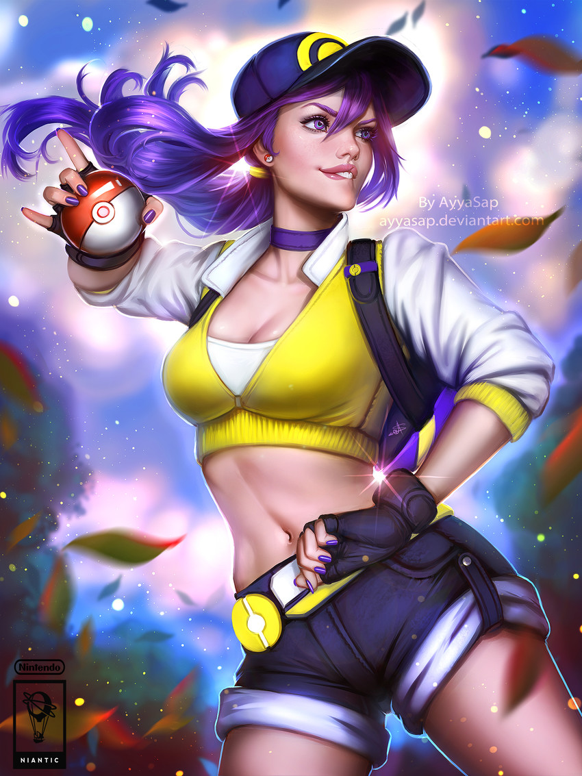 female protagonist (pokemon and 1 more) drawn by ayya_sap