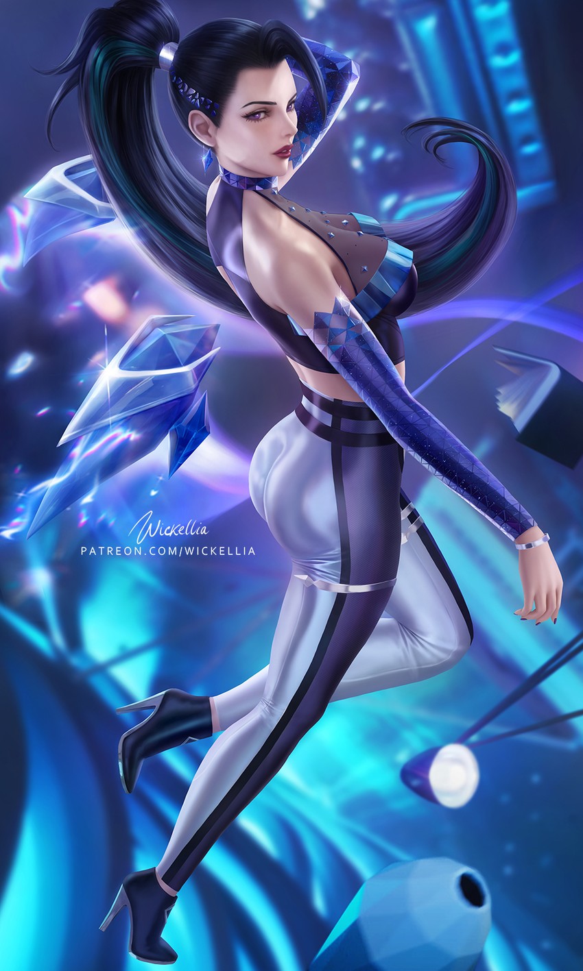 kai'sa and k/da all out kai'sa (league of legends) drawn by wickellia