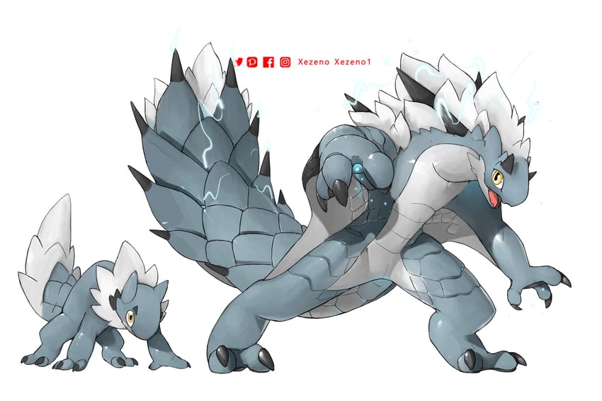 tobi-kadachi (pokemon and 1 more) drawn by xezeno