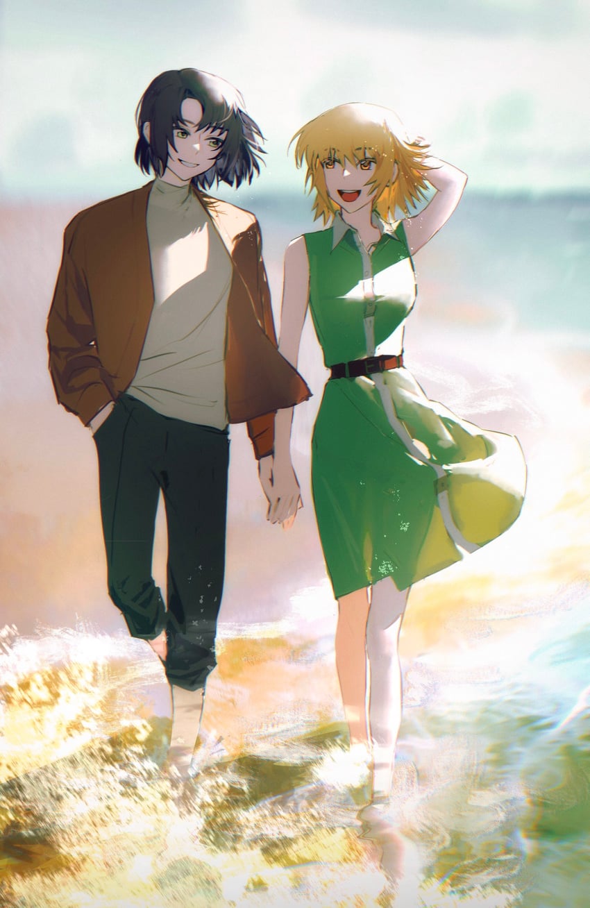 cagalli yula athha and athrun zala (gundam and 1 more) drawn by dssa193478