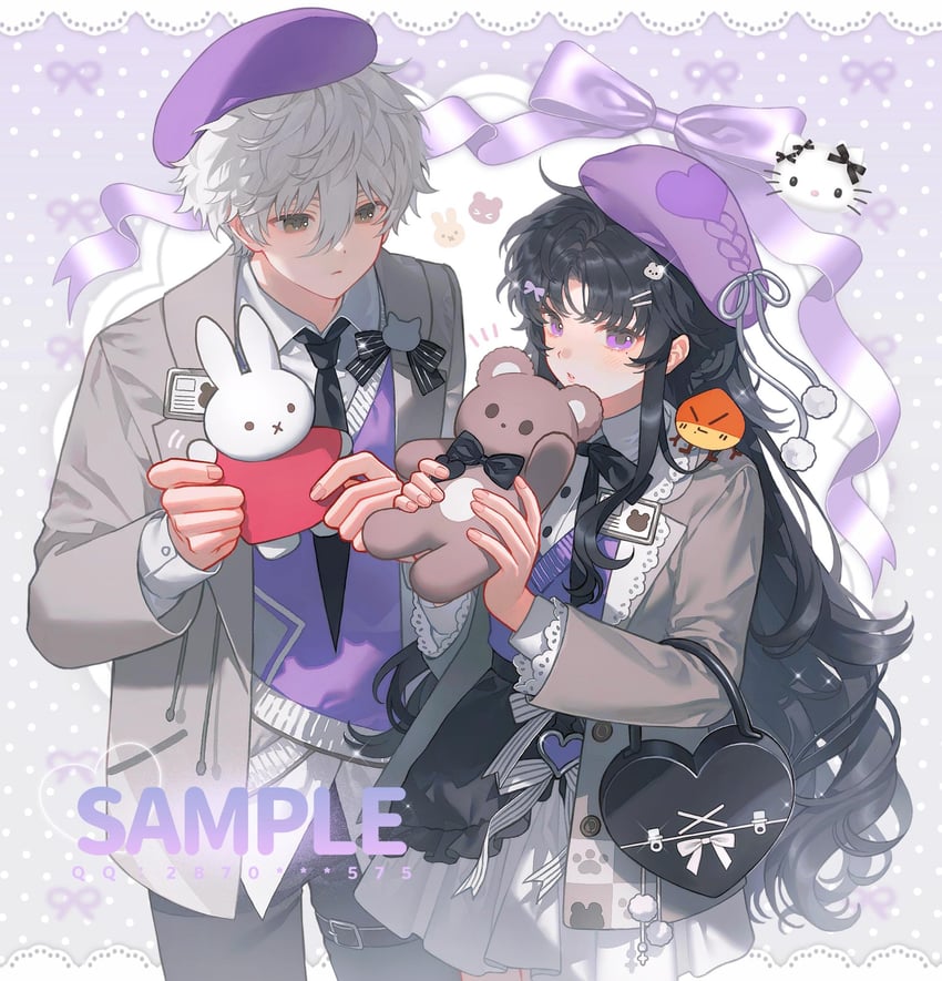 nagi seishirou and miffy (original and 2 more) drawn by guozi375