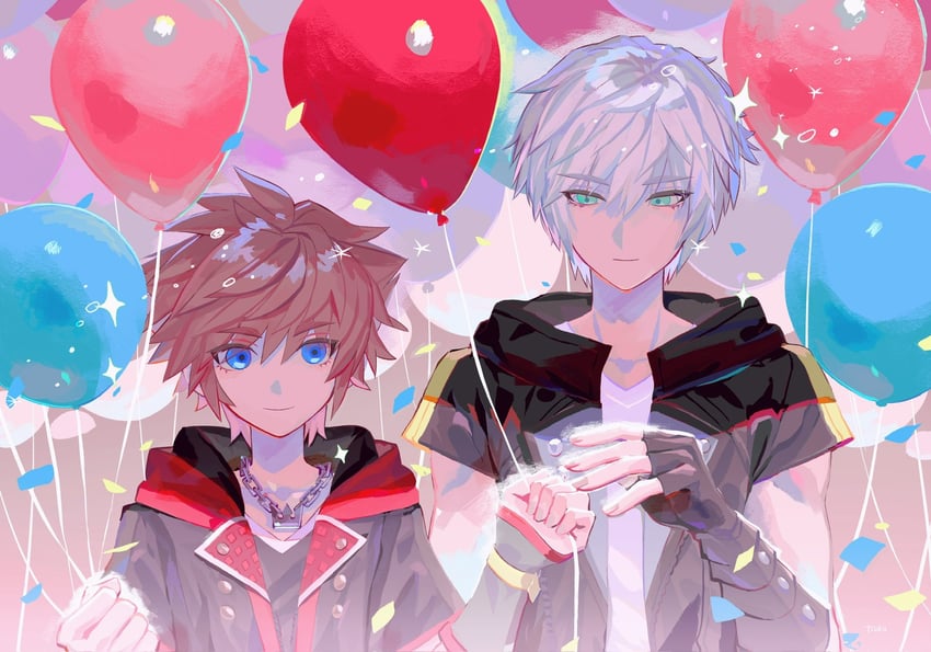 sora and riku (kingdom hearts and 1 more) drawn by tsuba_258