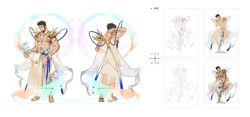 priapus a. tarou (gyee and 1 more) drawn by chiizu_namasu