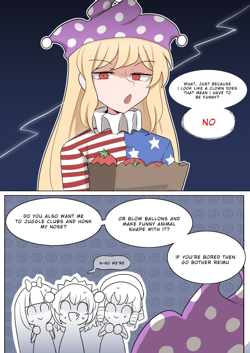 clownpiece, star sapphire, luna child, and sunny milk (touhou) drawn by mata_(matasoup)
