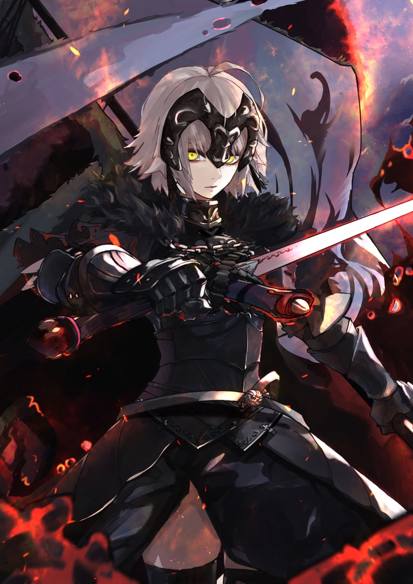 jeanne d'arc alter (fate and 1 more) drawn by neko_no_kedama