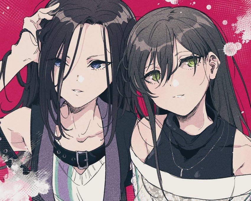hanazono tae and wakana rei (bang dream!) drawn by shiontaso