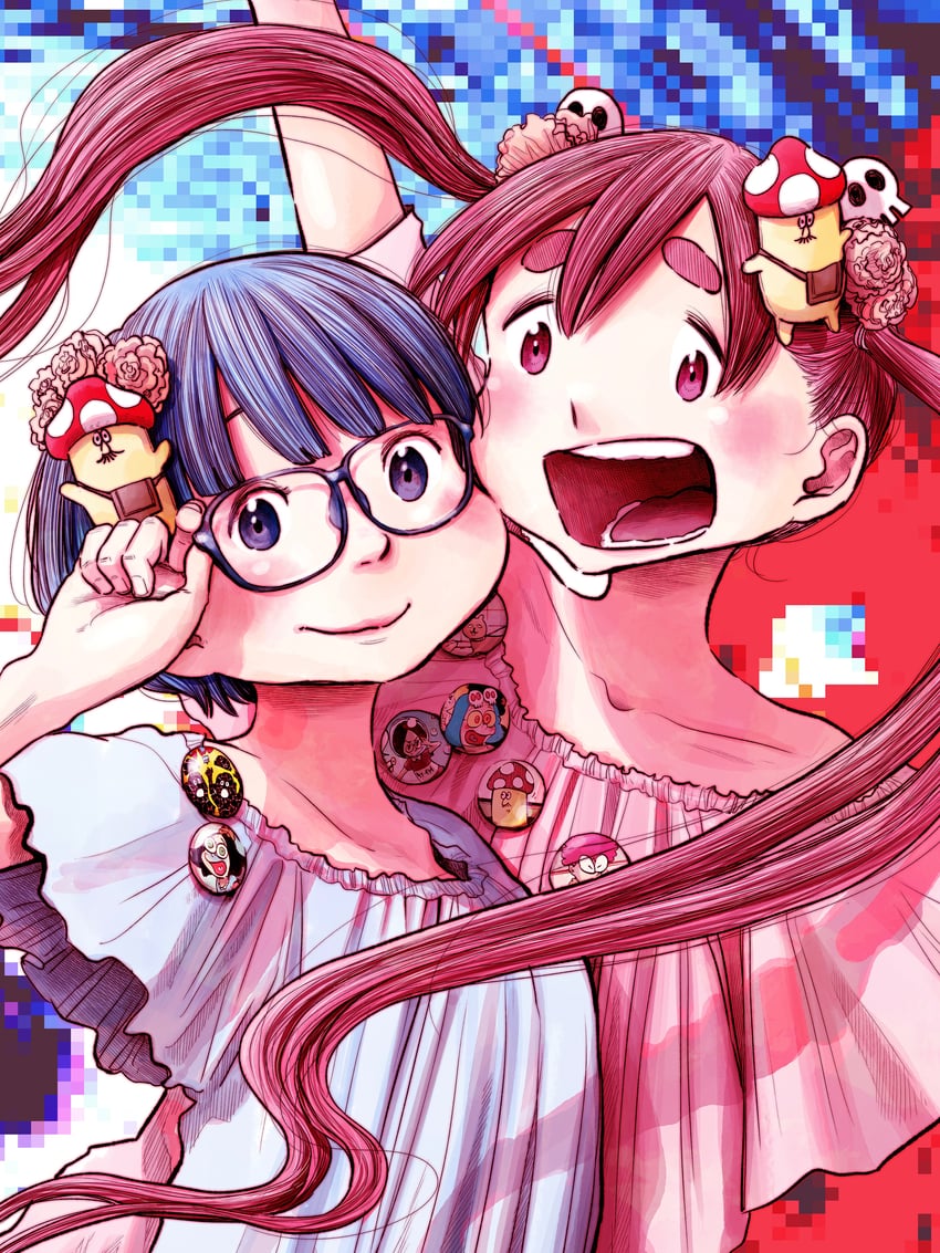nakagawa ouran, koyama kadode, and isobeyan (dead dead demons de dedede destruction) drawn by asano_inio