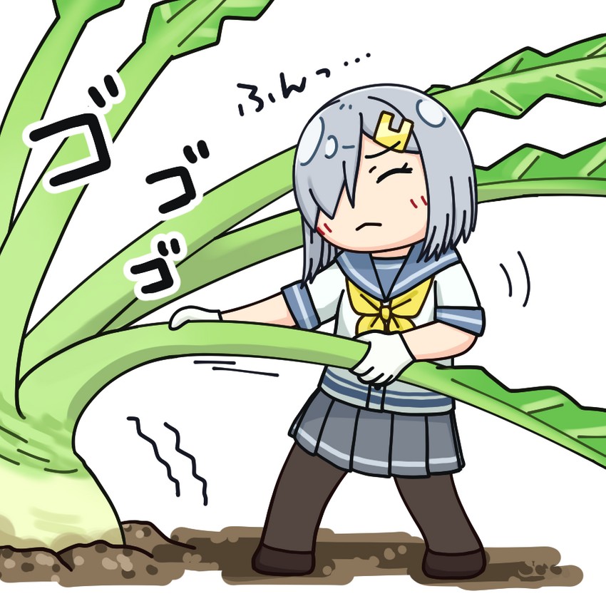 hamakaze (kantai collection and 1 more) drawn by hama!_(3toshinhmkz)