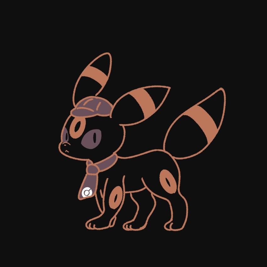 umbreon (pokemon and 1 more) drawn by nose_poke000