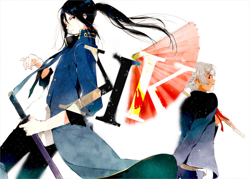 yatogami kurou and isana yashiro (k-project) drawn by gomosawa
