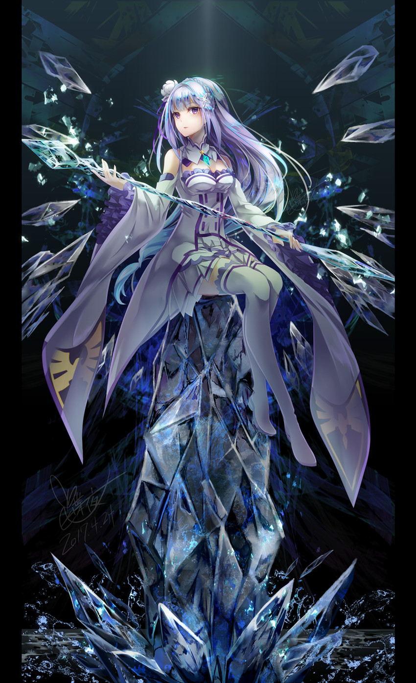 emilia (re:zero kara hajimeru isekai seikatsu) drawn by tyouya