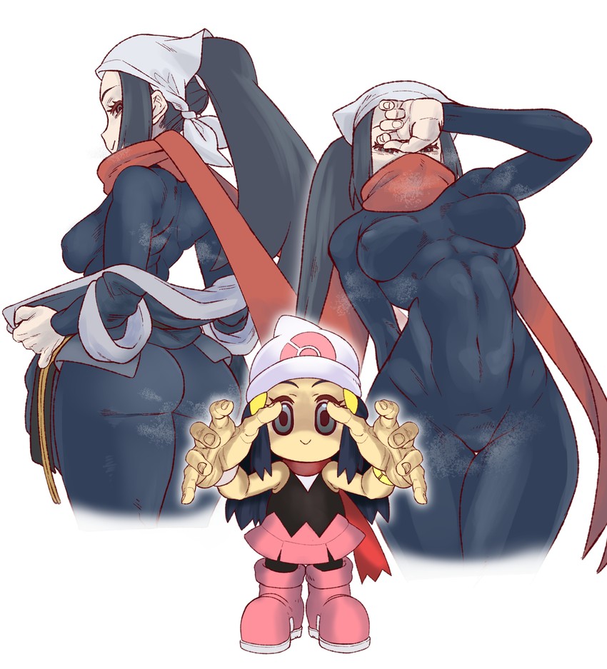 dawn and akari (pokemon and 2 more) drawn by guido_(sucurapu)
