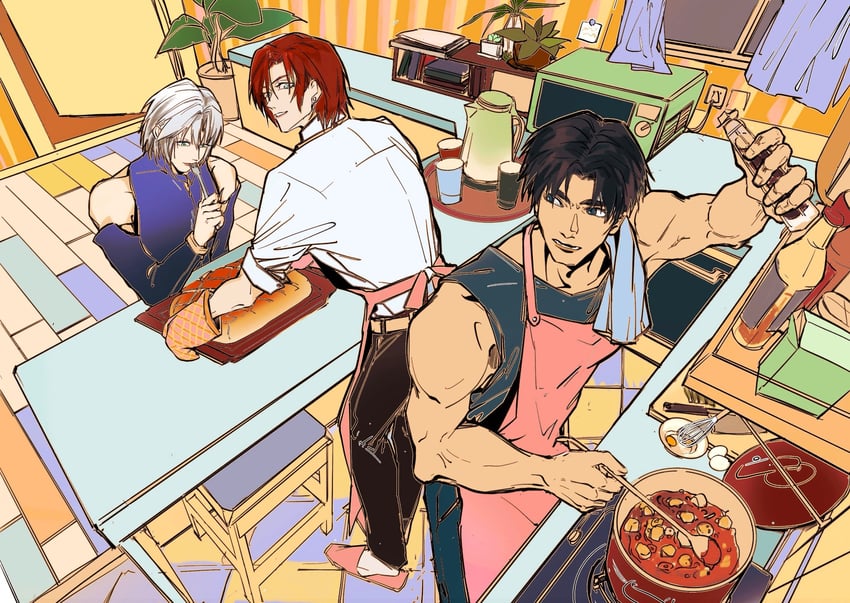 sephiroth, genesis rhapsodos, and angeal hewley (final fantasy and 3 more) drawn by kimberlysc91322