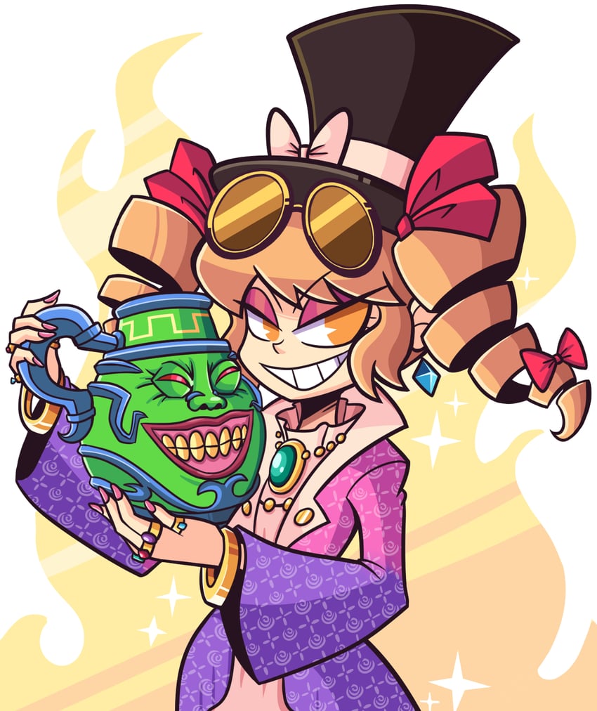 yorigami jo'on and pot of greed (touhou and 1 more) drawn by kevin_arthur