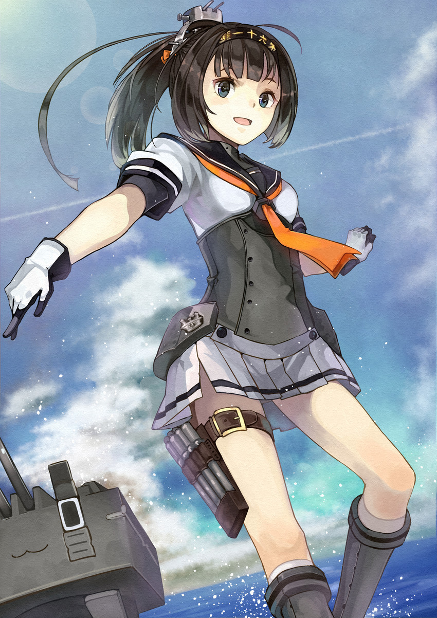 akizuki and chou-10cm-hou-chan (kantai collection) drawn by kanmiya_shinobu