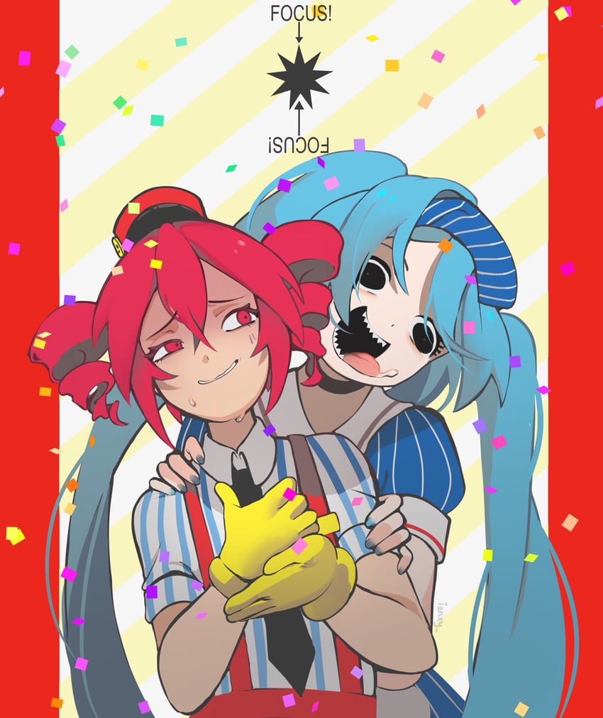 hatsune miku and kasane teto (vocaloid and 2 more) drawn by ianxy2