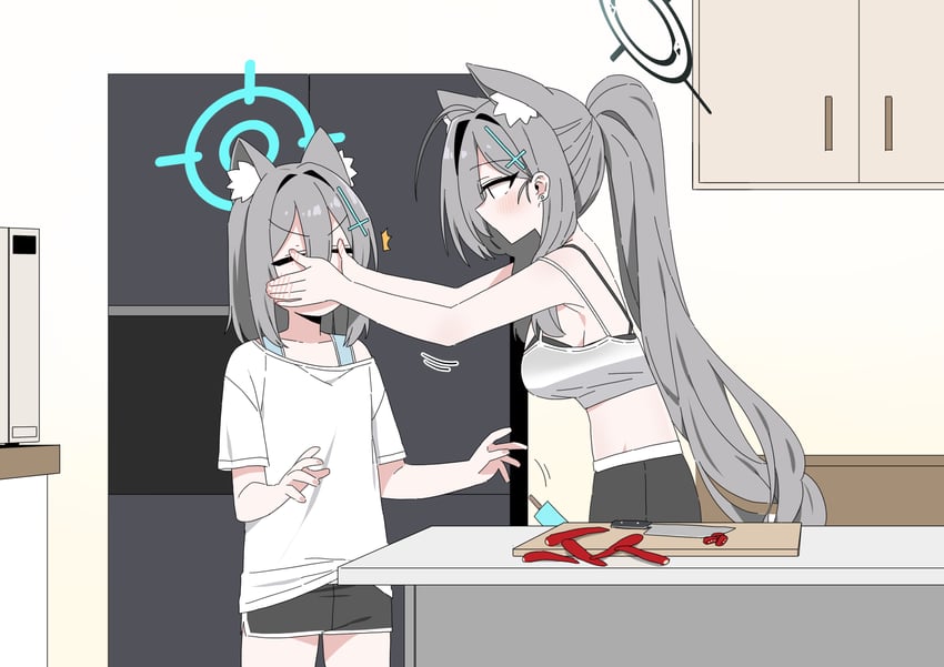 shiroko and shiroko terror (blue archive and 1 more) drawn by b.t._(boob_tong)