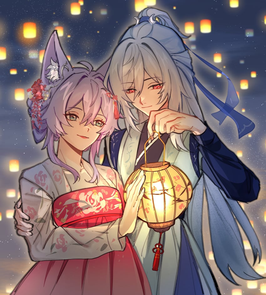 jingliu and baiheng (honkai and 1 more) drawn by r3nblade