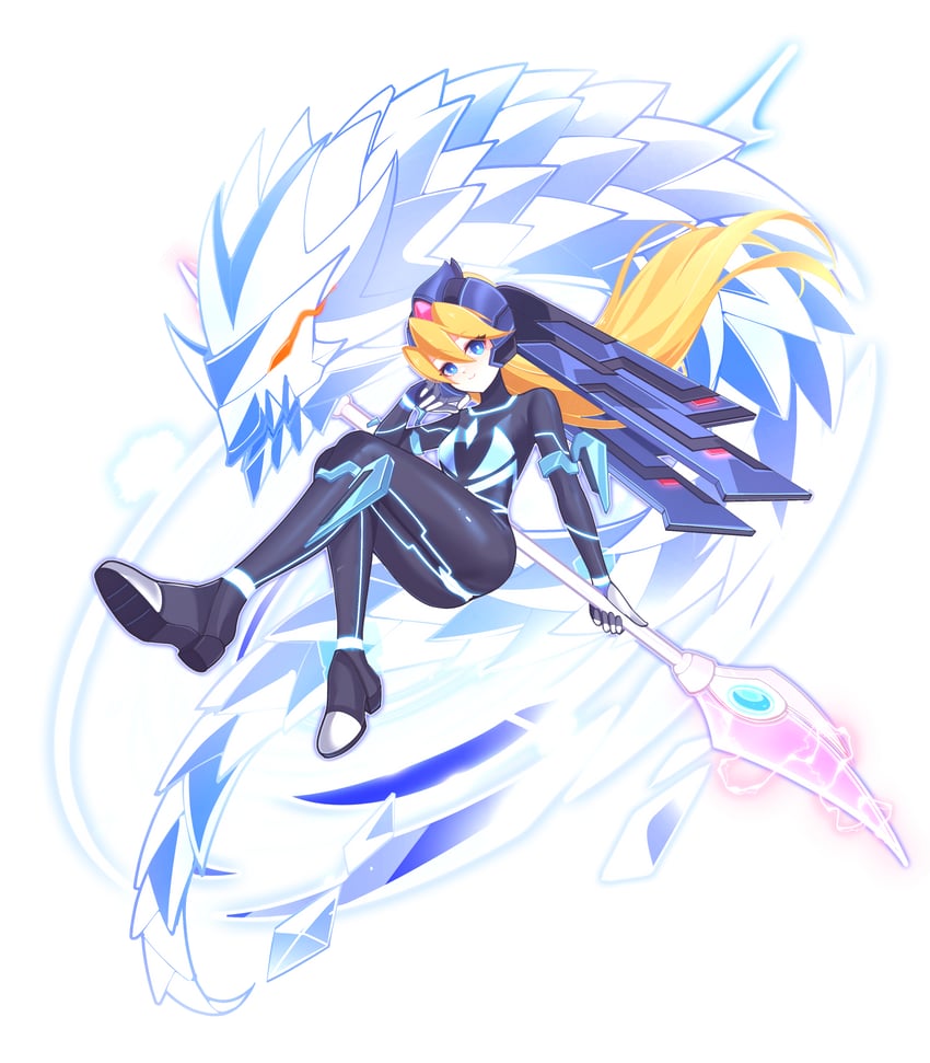 ciel and model l (mega man and 2 more) drawn by aizeis