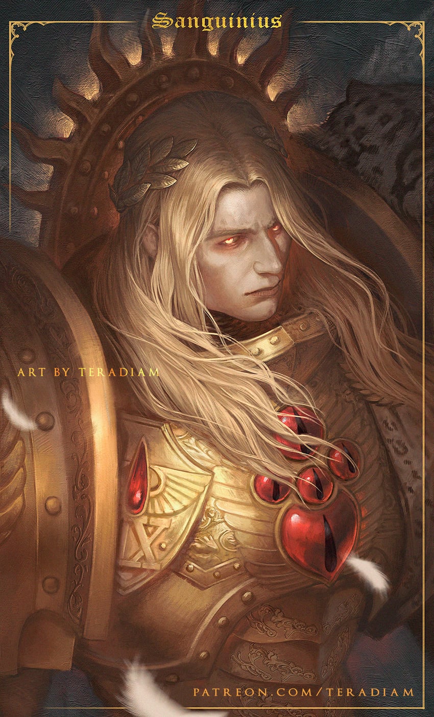 sanguinius (warhammer 40k) drawn by teradiam