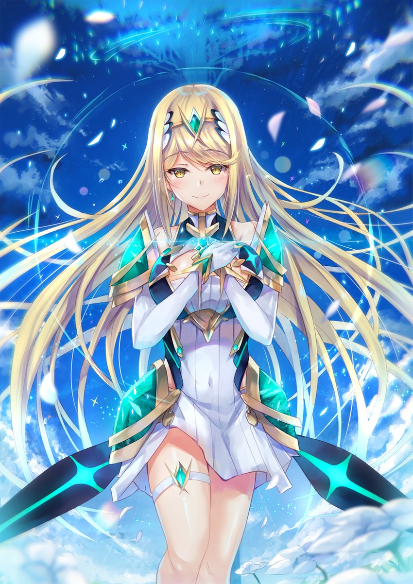 mythra (xenoblade chronicles and 1 more) drawn by inoue_takuya_(tactactak)