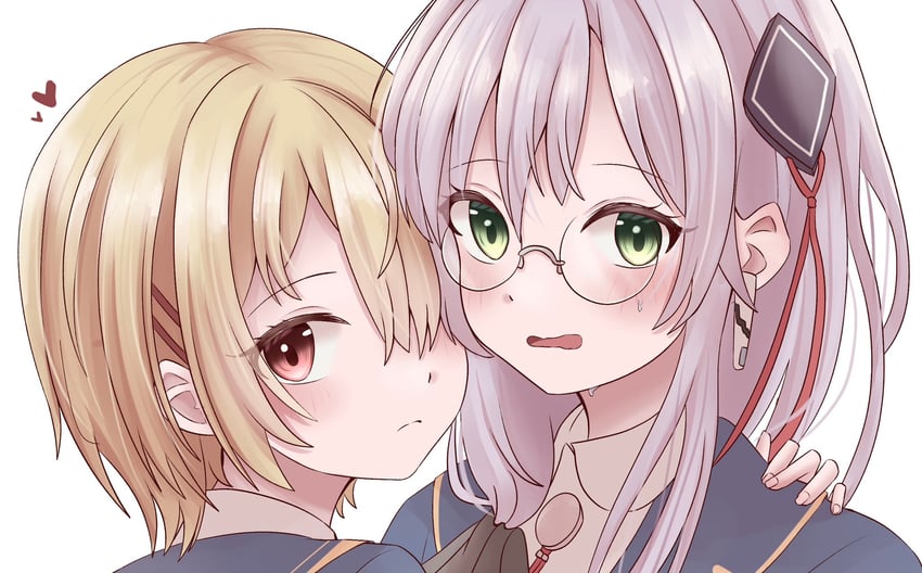 kayamori ruka and izumi yuki (heaven burns red) drawn by kanikure12
